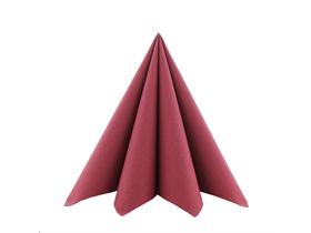 SERVIETTEN SOFTPOINT  40 x 40 cm, UNI, bordeaux