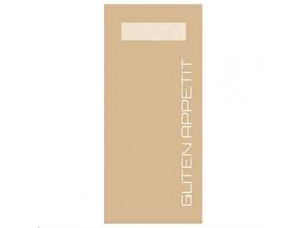 BESTECKTASCHE TISSUE  202 x 85 mm, Guten Appetit naturbraun