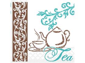 SERVIETTEN TISSUE  24 x 24 cm, Coffee/Tea