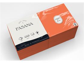 SERVIETTEN FASANA  24 x 24 cm, 3-lagig, 1/4 Falz, orange