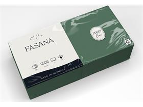 SERVIETTEN FASANA  33 x 33 cm, 2-lagig,1/4 Falz, tannengr&uuml;n