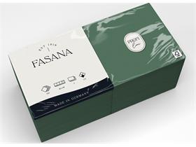 SERVIETTEN FASANA  40 x 40 cm, 3-lagig,1/4 Falz, tannengrün