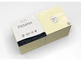 SERVIETTEN FASANA  40 x 40 cm, 3-lagig, 1/4 Falz, cr�me