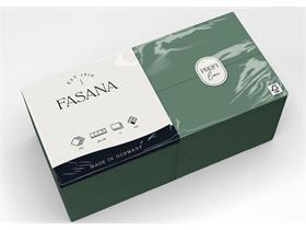 SERVIETTEN FASANA  40 x 40 cm, 3-lagig,1/8 Falz, tannengr&uuml;n