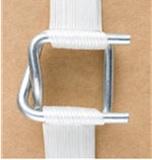 METALLKLEMMEN ZU TEXTILBAND  verzinkt für 16 mm Bandbreite