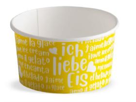 EISBECHER FUNNY  90 cc (ø 73 mm, H: 40 mm), Druck gelb