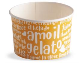 EISBECHER FUNNY  120 cc (ø 73 mm, H: 47 mm), Druck orange