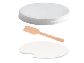 DECKEL ZU EISBECHER  Karton weiss, flach, &oslash; 73 mm