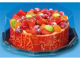 KUCHEN- UND TORTENPLATTE HAUBE  rund &Oslash; 220 mm - H&ouml;he 100 mm, transparent