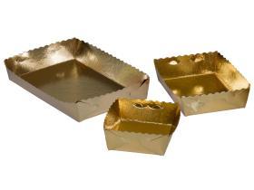 GEBÄCKSCHALE  gold/gold, 8 x 5 x 3.5 cm