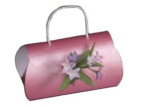 DAMENHANDTASCHE KROKO  Gross, Kroko, rosa, aufgerichtet