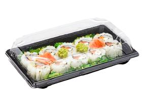SUSHI-SCHALE DECKEL  115 x 55 x 45mm, PET, transparent