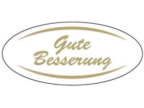STANDARDETIKETTEN  "Gute Besserung", 18x40mm, 1-f. gold