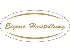 STANDARDETIKETTEN  "Eigene Herstellung", 18x40mm, 1-f. gold