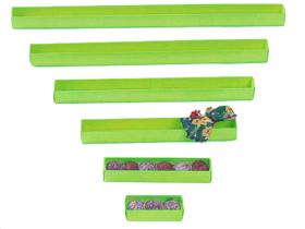 KLARSICHTSTANGE UNI  3-er, limettengrün, uni, aufgerichtet