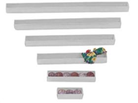 KLARSICHTSTANGE UNI  6-er, weiss glänzend, uni, aufgerichtet