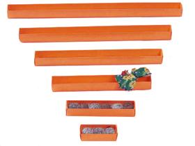 KLARSICHTSTANGE UNI  9-er, orange, uni, aufgerichtet