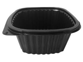 MENUSCHALE 1-TEILIG  PP, schwarz, 137 x 137 x 60 mm, 560 ml