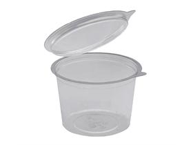 SAUCENBECHER  30 ml, rund, rPET/PET, transparent