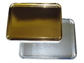 SERVIERPLATTEN GOLD  19 x 28 cm eckig, gold