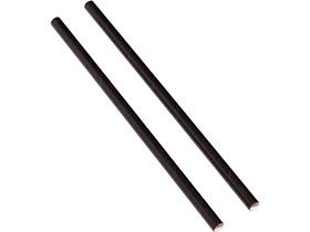 TRINKHALME PAPIER  schwarz, gerade, &oslash; 6 mm, L&auml;nge 210 mm