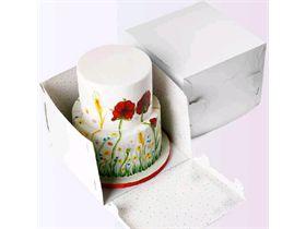 TORTENSCHACHTEL MAGICA  31 x 31 x 24 - 43 cm, weiss, Magica