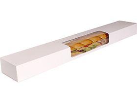SANDWICHVERPACKUNG  150 x 80 x 1000 mm, mit Fenster, unbedru