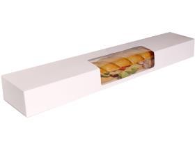SANDWICHVERPACKUNG  150 x 80 x 800 mm, mit Fenster, unbedr.