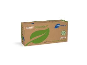 HANDSCHUHE NITRIL BIO  Gr&ouml;sse L, Bio, puderfrei, gr&uuml;n, 24 cm