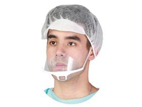 SPUCKMASKE  aus Kunststoff, weiss