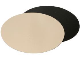 GOLDKARTONSCHEIBEN  &oslash; 9.7 cm rund, gold/schwarz