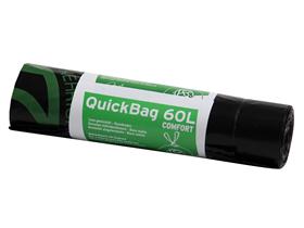 ABFALLSAECKE QUICK-BAG OKS  60 Lt. 580 x 860 + 60 mm grau m. Zugband