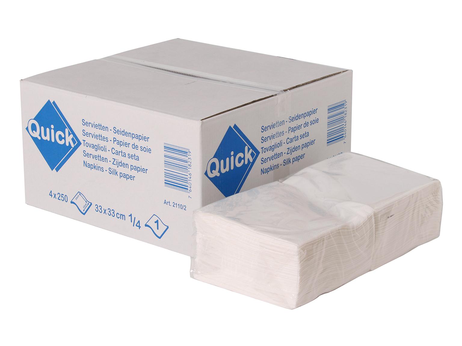 SERVIETTEN QUICK  "Quick", 33 x 33 cm, 1-lagig