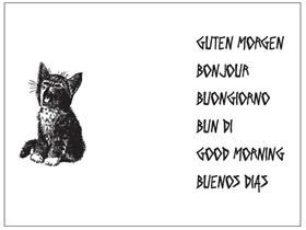 TISCHSET  "Katze", 30 x 40 cm, 1-farbig