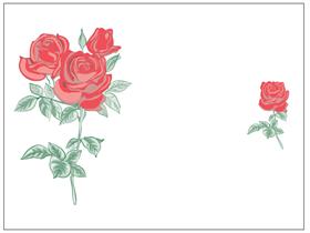 TISCHSET  "Rose", 30 x 40 cm, 3-farbig