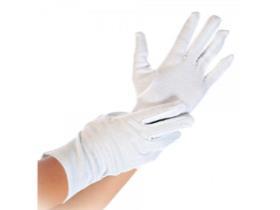 HANDSCHUHE BAUMWOLLE  Gr&ouml;sse M, weiss, BLANC
