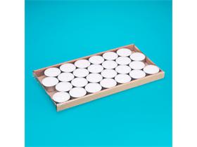 RECHAUDKERZEN  in Aluh&uuml;lse, weiss