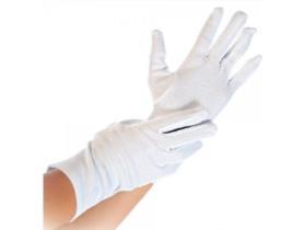 HANDSCHUHE BAUMWOLLE  Gr&ouml;sse S, weiss, BLANC